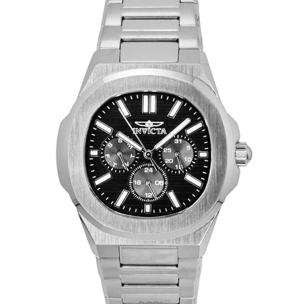 Montre Invicta Speedway pour homme, acier inoxydable, cadran noir, quartz, 48325