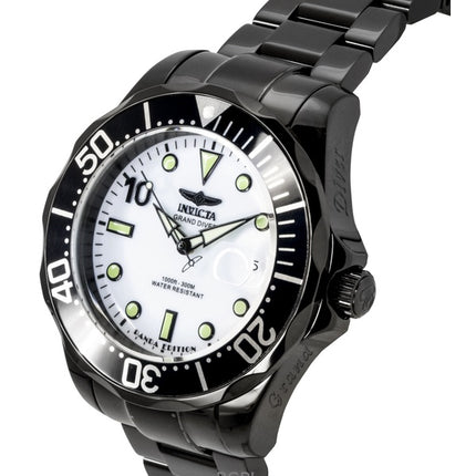 Montre homme Invicta Pro Diver PANDA, acier inoxydable, cadran argenté, automatique, 48707, 300 m