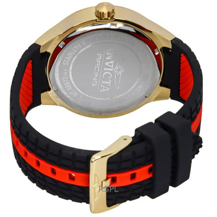 Montre homme Invicta Racing, bracelet en silicone, cadran noir, quartz, 48872