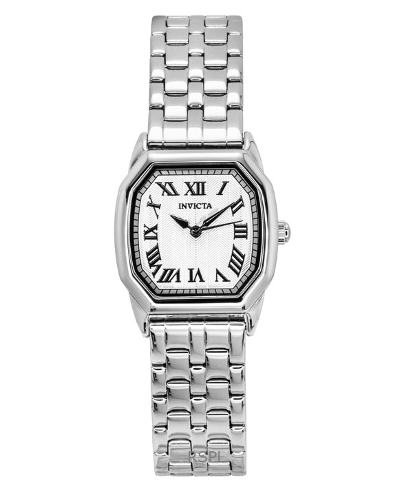 Montre Invicta Wildflower pour femme, cadran argenté, acier inoxydable, quartz, 48957
