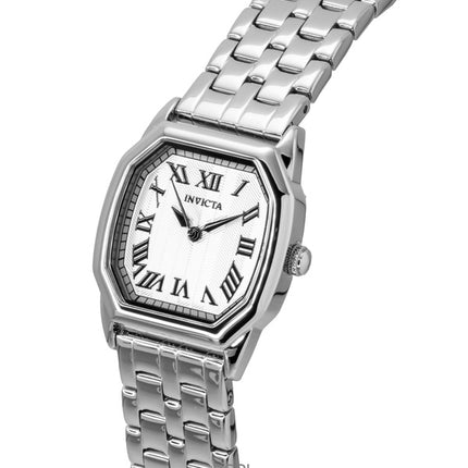 Montre Invicta Wildflower pour femme, cadran argenté, acier inoxydable, quartz, 48957