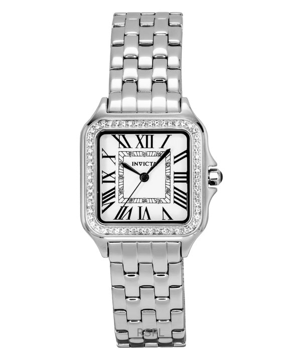 Montre Invicta Angel pour femme, acier inoxydable, cadran argenté, quartz, 48994