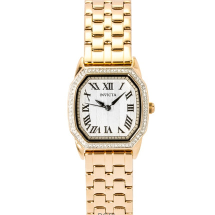 Montre Invicta Wildflower pour femme, acier inoxydable, cadran argenté, quartz, 49039