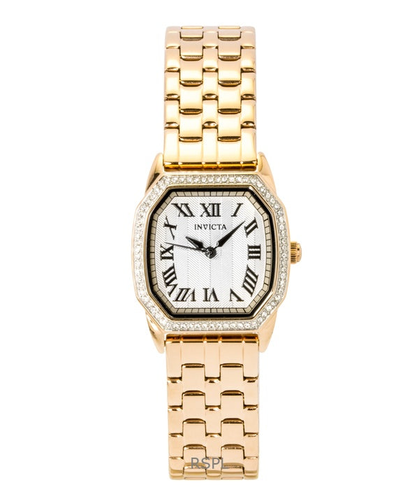 Montre Invicta Wildflower pour femme, acier inoxydable, cadran argenté, quartz, 49039