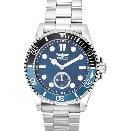 Montre homme Invicta Pro Diver en acier inoxydable, cadran bleu, lunette Batman, mouvement à quartz 49432, étanche à 100 m