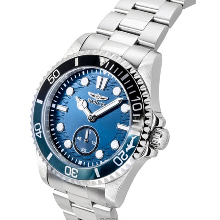 Montre homme Invicta Pro Diver en acier inoxydable, cadran bleu, lunette Batman, mouvement à quartz 49432, étanche à 100 m