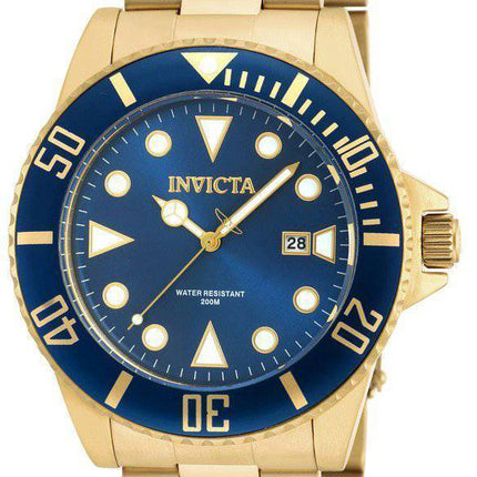 Montre Invicta Pro Diver Quartz couleur or 200M 90196 masculin