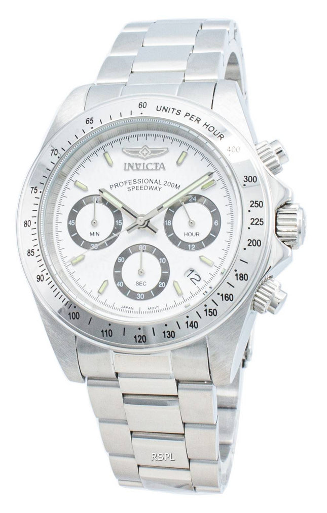 Montre Homme Invicta Speedway 200M Chronographe Cadran Blanc 9211