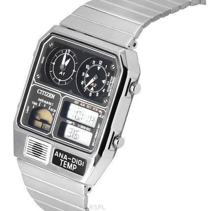 Citizen Reproduction Modèle Analogique Chronographe Numérique En Acier Inoxydable Cadran Noir Quartz JG2101-78E Montre Pour Homm
