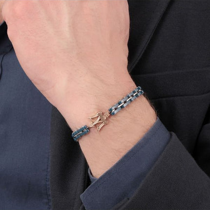 Maserati Jewels Bracelet en acier inoxydable et céramique JM219AQH14 pour homme