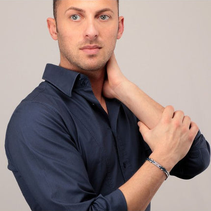 Maserati Jewels Bracelet en acier inoxydable et céramique JM220ASR08 pour homme