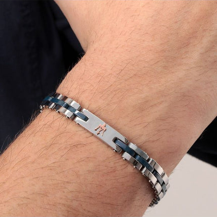 Maserati Jewels Bracelet en acier inoxydable et céramique JM220ASR08 pour homme