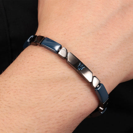 Maserati Jewels Bracelet en acier inoxydable et céramique JM221ATZ01 pour homme