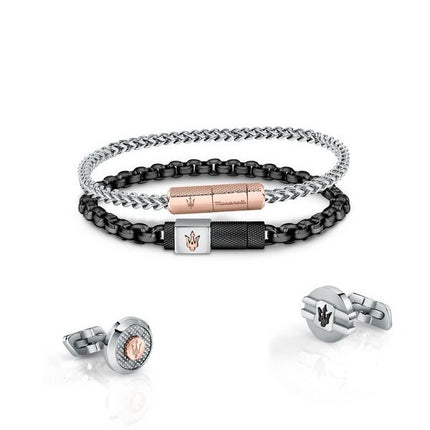 Maserati Jewels Boutons de manchette en acier inoxydable JM223ATK20 pour homme