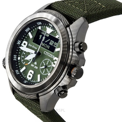 Montre homme Citizen Promaster Land 35e anniversaire chronographe cadran vert Eco-Drive JV1005-02W 200M