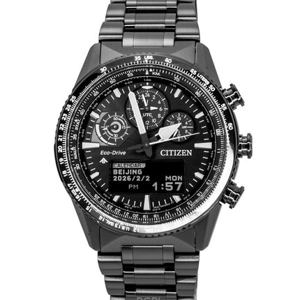Montre homme Citizen Promaster Skyhawk U830 Chronographe Cadran Noir Eco-Drive Plongée JV2005-58E 200M