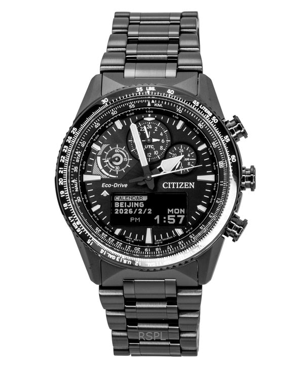 Montre homme Citizen Promaster Skyhawk U830 Chronographe Cadran Noir Eco-Drive Plongée JV2005-58E 200M