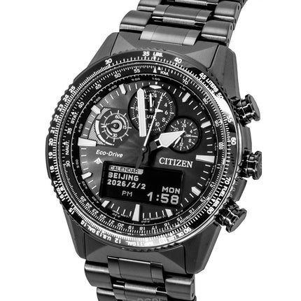 Montre homme Citizen Promaster Skyhawk U830 Chronographe Cadran Noir Eco-Drive Plongée JV2005-58E 200M