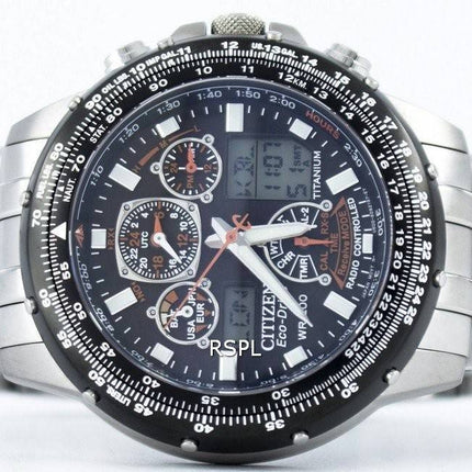 Citizen Promaster Titanium Skyhawk Eco-Drive Radio Controlled monde temps JY0080-62E montre homme