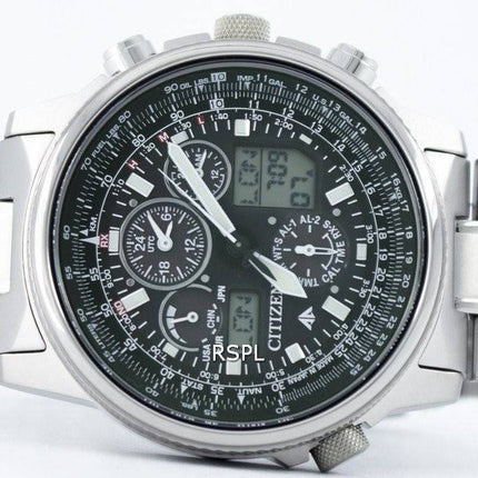Citizen Promaster Sky Pilot Titanium Eco-Drive Radio Controlled monde temps JY8020-52E montre homme