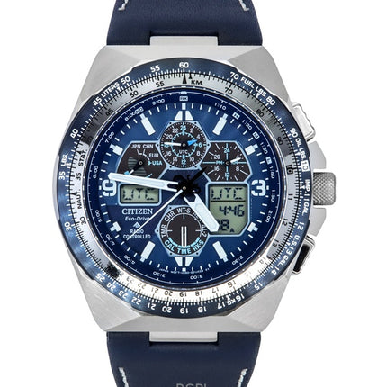 Montre de plongée Citizen Promaster Skyhawk radiocommandée à cadran bleu Eco-Drive JY8148-08L pour homme, 200 m