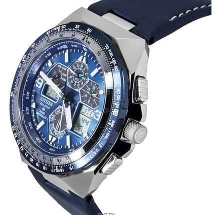 Montre de plongée Citizen Promaster Skyhawk radiocommandée à cadran bleu Eco-Drive JY8148-08L pour homme, 200 m