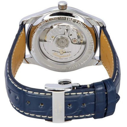 Montre Longines Master Collection avec bracelet en cuir et cadran bleu soleil automatique L2.793.4.92.0 pour homme