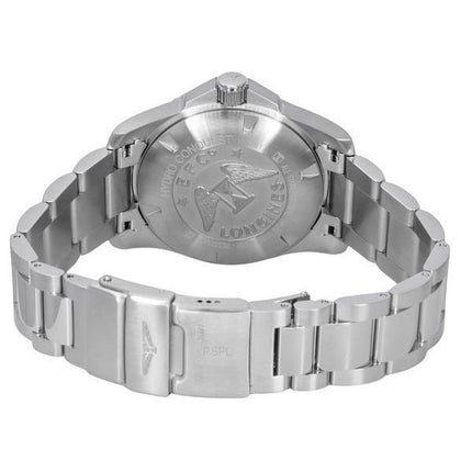 Montre de plongée automatique L3.741.4.56.6 300M pour homme Longines HydroConquest en acier inoxydable avec cadran noir