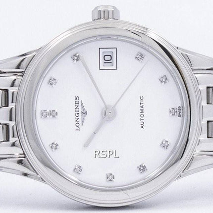 Longines Flagship automatique Diamond cadran blanc L4.274.4.27.6 Women Watch
