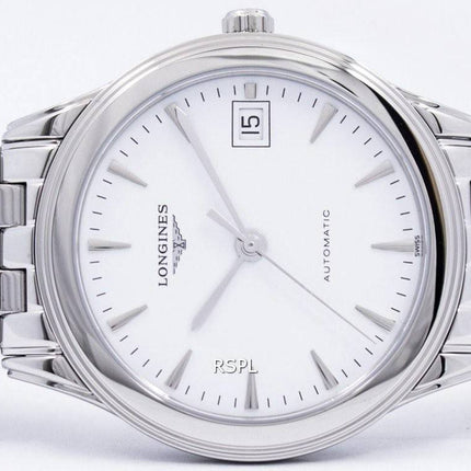 Longines Flagship automatique cadran blanc L4.774.4.12.6 montre homme