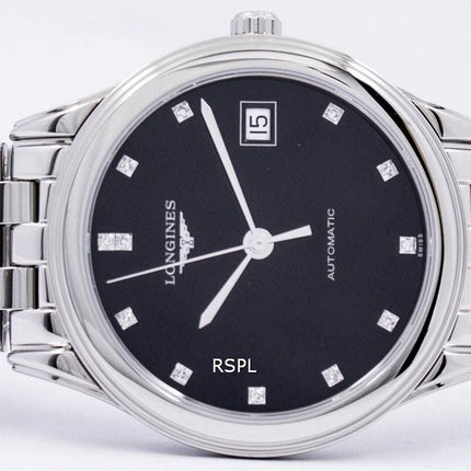 Montre Longines Flagship automatique Diamond Dial L4.774.4.57.6 hommes du Black