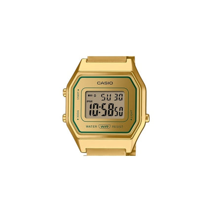 Montre Casio Vintage Digital pour femme avec bracelet en acier inoxydable doré LA680WEGV-9A