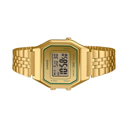 Montre Casio Vintage Digital pour femme avec bracelet en acier inoxydable doré LA680WEGV-9A