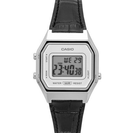 Montre Casio vintage numérique à quartz LA680WEL-1 unisexe avec bracelet en cuir et mouvement numérique à bracelet en cuir