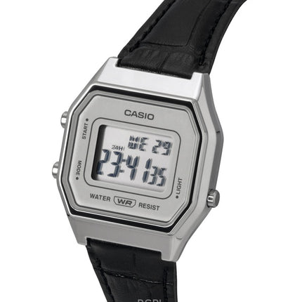Montre Casio vintage numérique à quartz LA680WEL-1 unisexe avec bracelet en cuir et mouvement numérique à bracelet en cuir