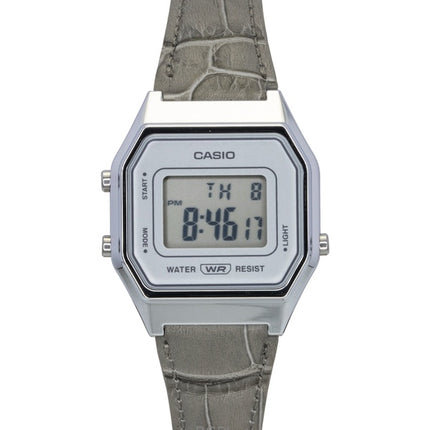Montre Casio vintage numérique à quartz LA680WEL-8A2, bracelet en cuir, unisexe