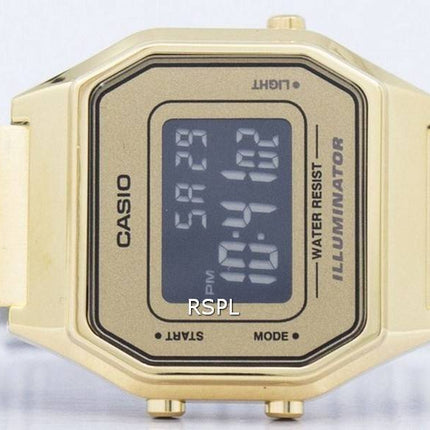 Montre Casio jeunesse Vintage Illuminator alarme numérique LA680WGA-9 b féminin