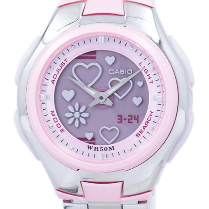Montre Casio Poptone mondial temps analogique numérique LCF-10D-4AV LCF10D-4AV féminin