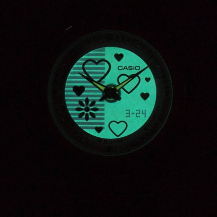 Montre Casio Poptone mondial temps analogique numérique LCF-10D-4AV LCF10D-4AV féminin