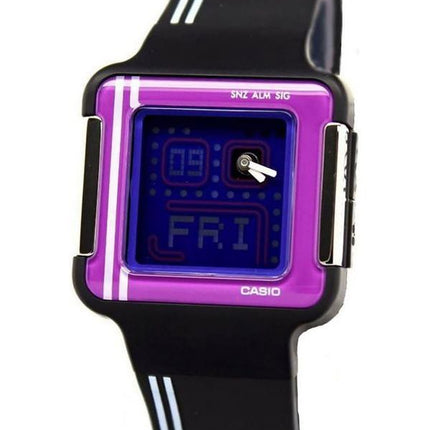 Montre Casio Poptone Chronographe Numérique Analogique Cadran Bleu Quartz LCF-21-1D pour Femme