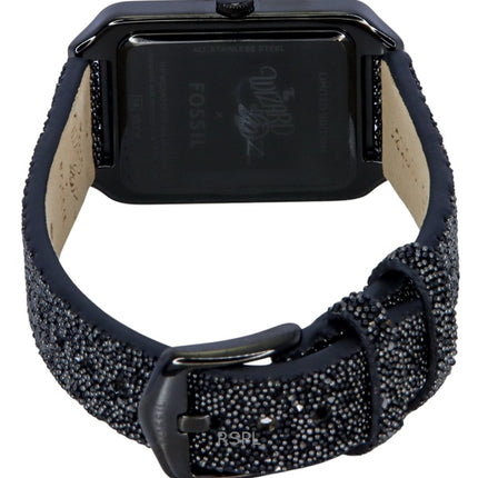 Montre femme Fossil Le Magicien d'Oz édition limitée, bracelet en tissu, cadran vert, quartz LE1198