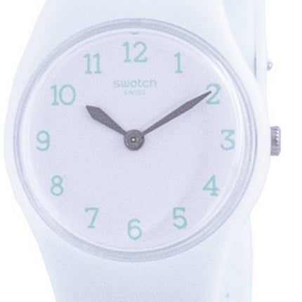Montre Swatch Greenbelle cadran blanc bracelet en silicone Quartz LG129 femme