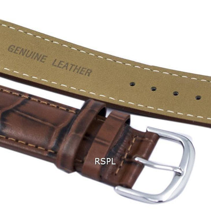 Bracelet de cuir brun Ratio marque 22mm pour SKX007 SKX009, SKX011, SNZG07, SNZG015