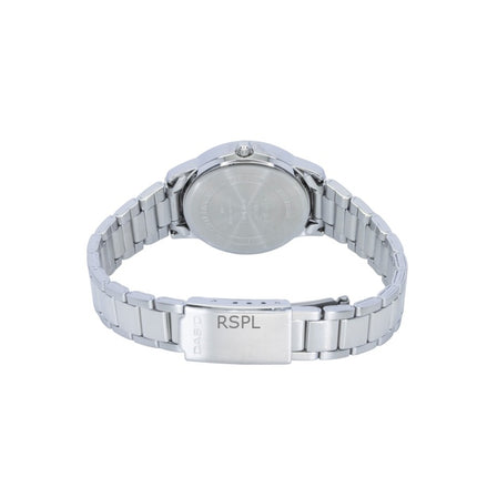 Montre Casio analogique pour femme, cadran argenté, mouvement à quartz, acier inoxydable LTP-1303DD-7AV