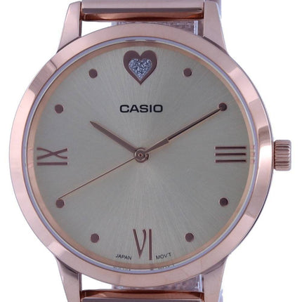 Montre pour femme Casio cadran champagne analogique LTP-2022VMPG-9C LTP2022VMPG-9