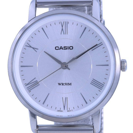 Montre Casio Analogique Cadran Argent Acier Inoxydable Quartz LTP-B110M-7A LTPB110M-7 Montre Femme