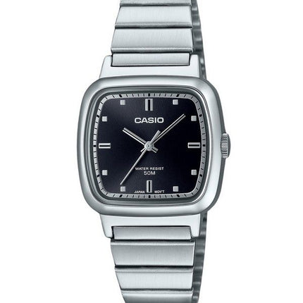 Montre Casio Standard analogique en acier inoxydable avec cadran noir et quartz LTP-B140D-1A pour homme