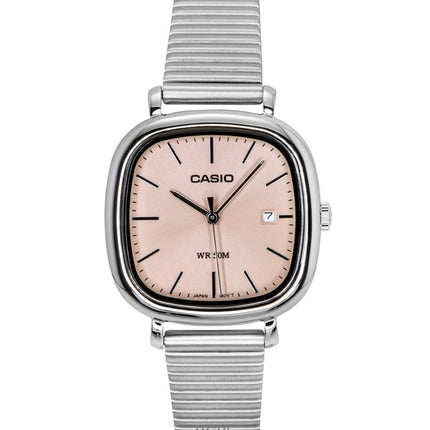 Montre analogique Casio Standard pour femme, acier inoxydable, cadran saumon, quartz, LTP-B166D-4AV