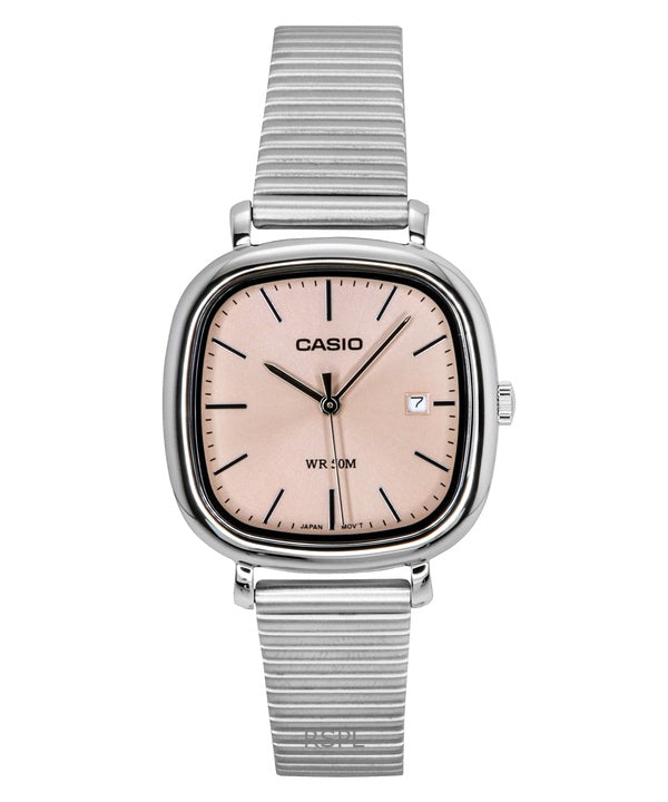 Montre analogique Casio Standard pour femme, acier inoxydable, cadran saumon, quartz, LTP-B166D-4AV