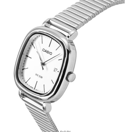 Montre analogique Casio Standard pour femme, acier inoxydable, cadran argenté, quartz, LTP-B166D-7AV